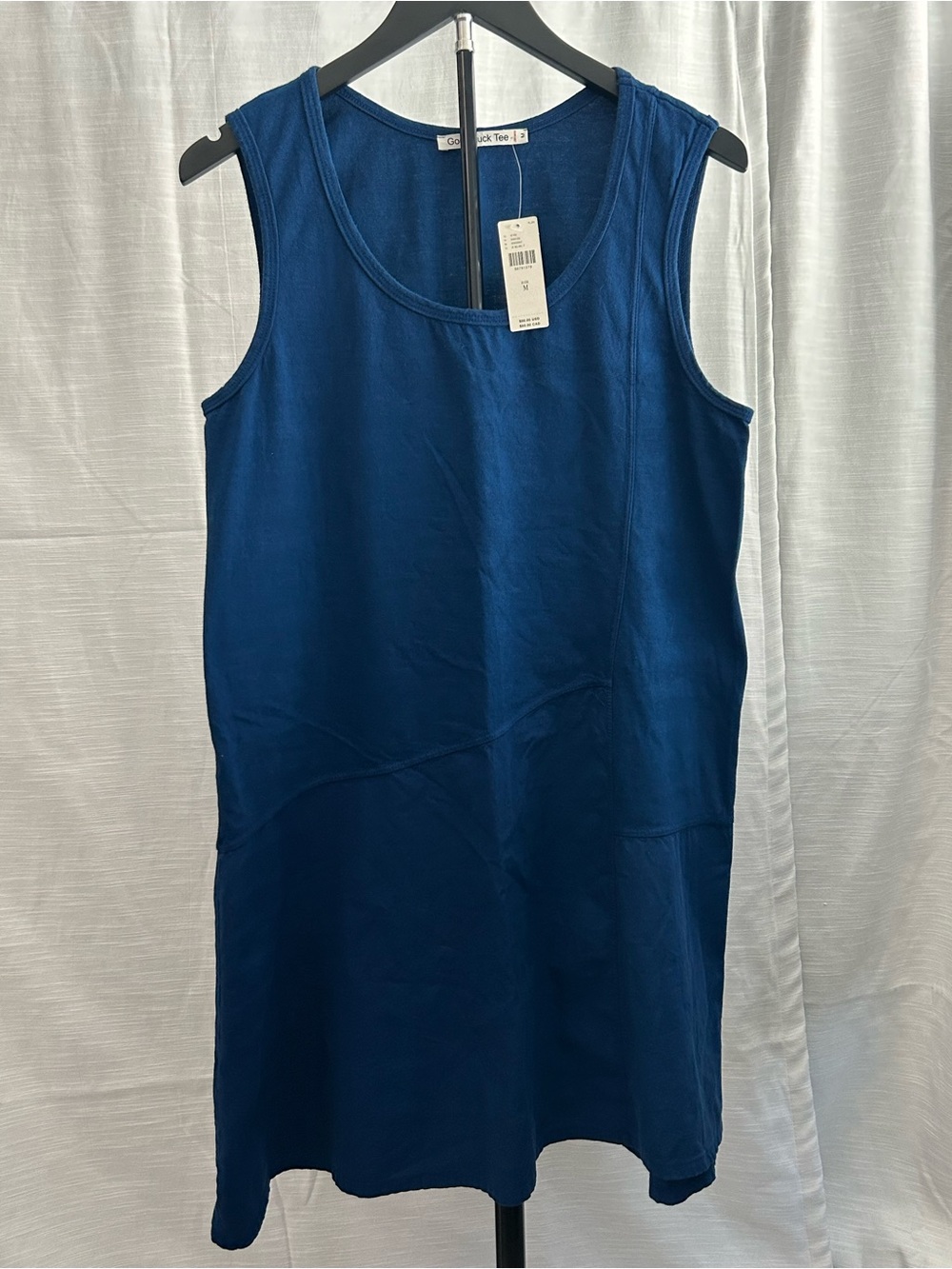 NWT Anthropologie royal blue sleeveless cotton jersey knit dress